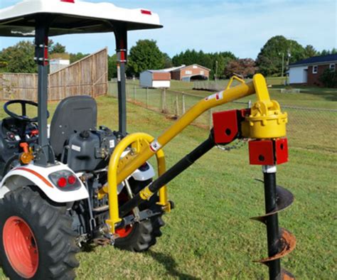 landshark small compact post hole digger|Everything Attachments Compact Tractor Post Hole Digger.